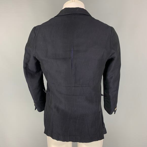 BAND OF OUTSIDERS Size 40 Navy Cotton / Linen Sport Coat - Picture 4 of 7